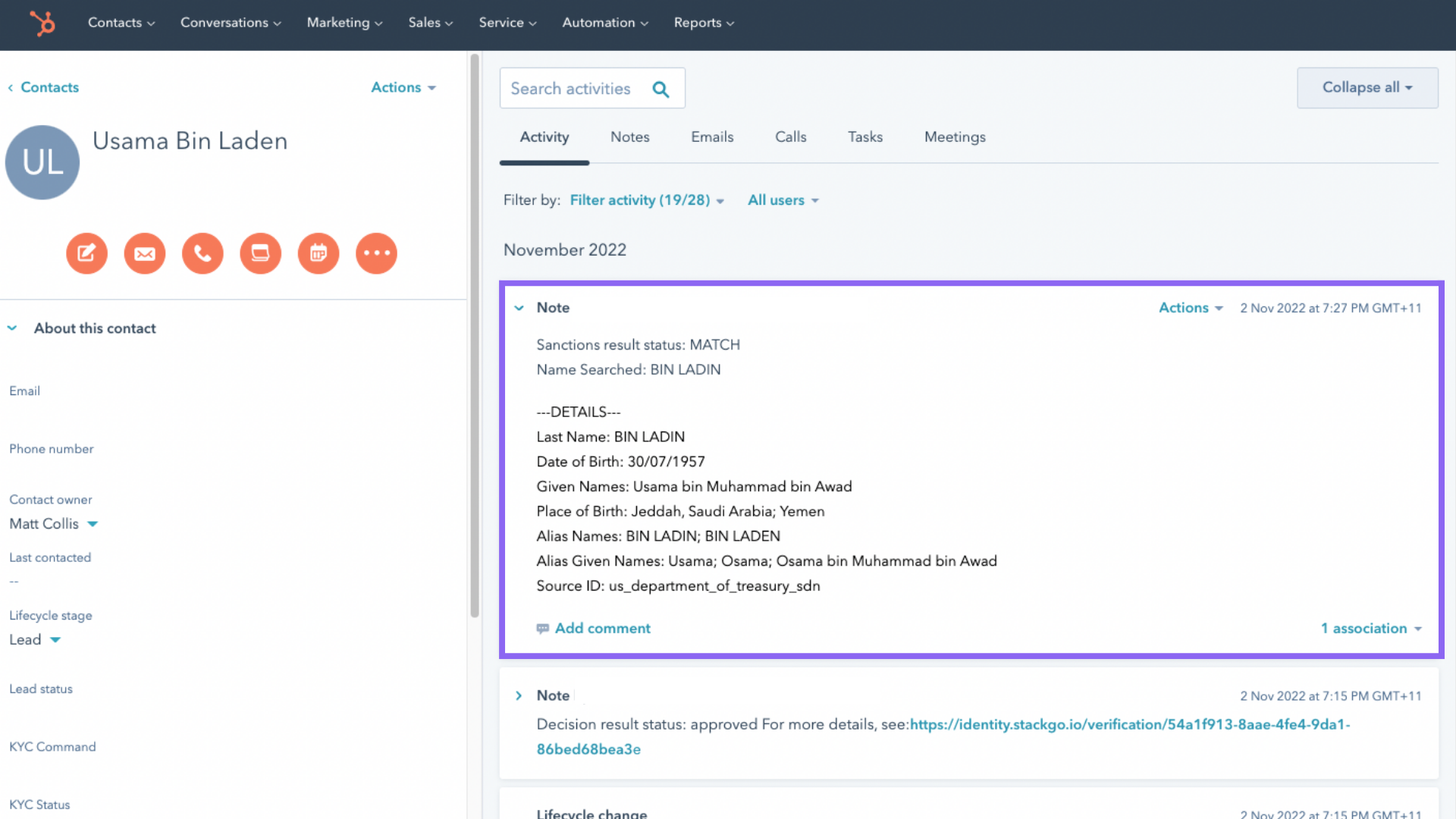 AML screening - PEP / Sanctions + Adverse Media check